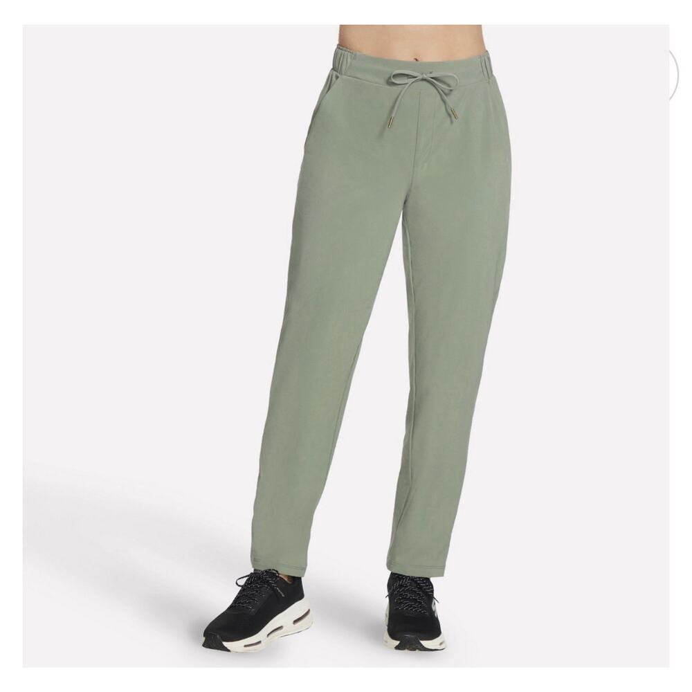 Skechers Women's Slip-In Go Walk Uptown Athleisure Pants | Pale Olive | 2XL